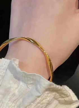 手镯专柜正品999金素圈包银