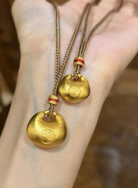 金店同款高保色古法沙金吊坠