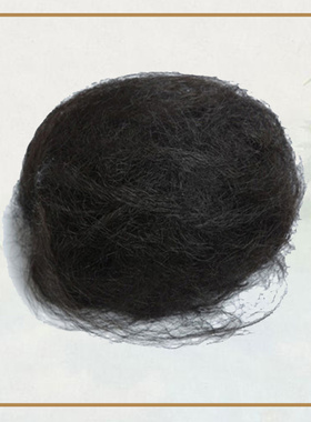 古装假发原材料发球DIY曲曲发丝发棉填充物发网手工制作发包发料