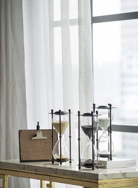 玻璃装饰计时器美式复古桌面摆件