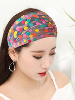 Summer thin wide-brimmed hair bands to cover white hair when going out, headbands for women to wash their faces and press their hair, sports headwear, and headscarves thumbnail 6
