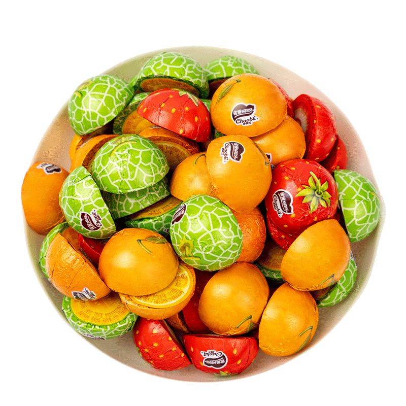 徐福记雀巢奇欧比软馅型夹心巧克力草莓桔子哈密瓜味夹心新年结婚