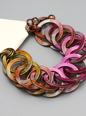 M复古vintage变色龙时尚造型夸张手镯手链孤品