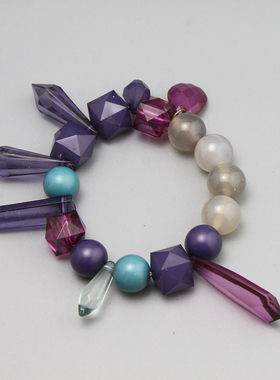 G复古vintage有年代味道的弹力手镯孤品