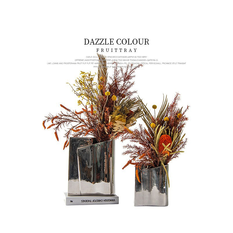 真艺欧板轻束楼花花北仿花组家花餐样奢花居装件厅合套间摆桌q干