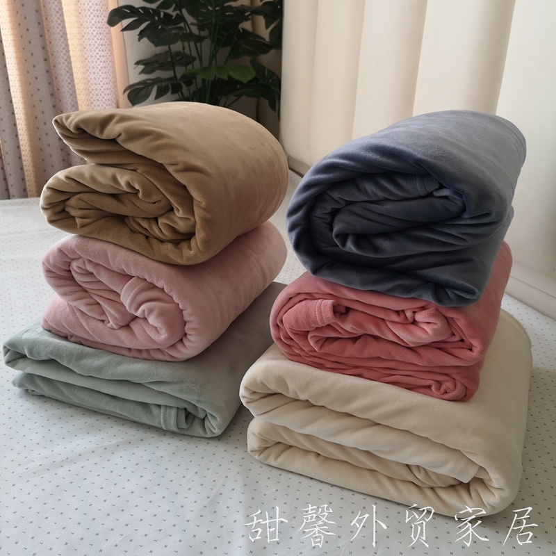 出口日本小短法兰绒秋冬保暖床单