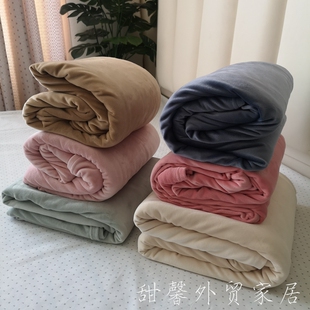 不翻车~外贸日本保暖床单 可铺盖小短法兰绒秋冬天鹅绒单双人睡单