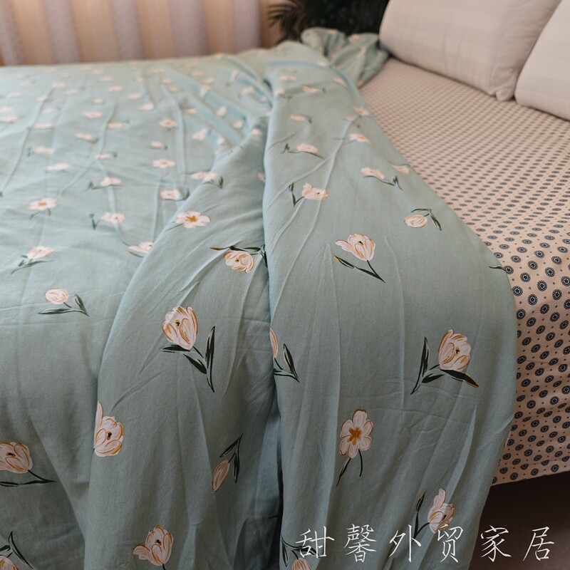 ~良品日式针织被罩~A类婴幼儿面料 郁金香软糯双人小清新裸睡被套