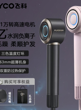 飞科高速吹风机FH6371家用负离子护发大风力大功率速干电吹风筒