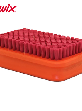 SWIX滑雪板打蜡工具矩形椭圆细型红色尼龙刷液体蜡抛光刷T0190B