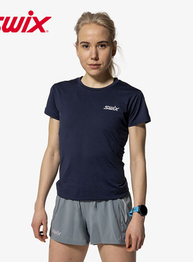 SWIX女士跑步徒步短袖T恤速干吸汗时尚舒适轻便户外运动健身上衣