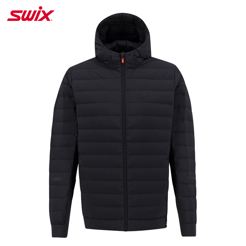 SWIX男士黑色户外保暖立领羽绒服