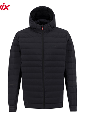 SWIX新款Triac黑色连帽保暖立领羽绒服修身防风鸭绒外套男女款