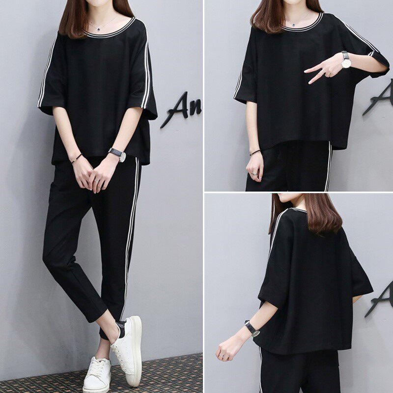 .Add fertilizer Fat sister XL Women's wear summer Pangniu mm Korean Edition Cover the belly leisure time Two suit Easy Show thinin the Women's clothing/Boutique , Large size women  category - from Buy2taobao.com to provide professional Taobao agent buy service