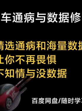 汽车通病与数据修复培训视频送数据电脑板仪表方向机等模块维修资