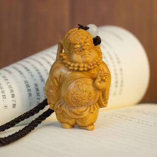 黄杨木雕送福钟馗人物降妖除魔一念之间手把件手工艺精品