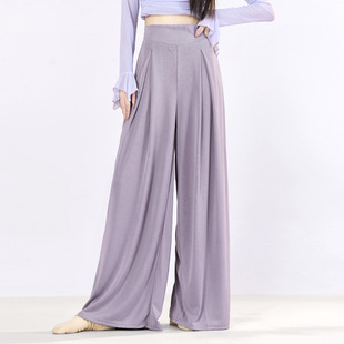 古典舞宽松直筒阔腿裤现代舞蹈服成人中国舞形体服练功服女长裤子