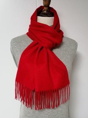 纯山羊绒水波纹流苏围巾披肩保暖