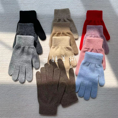 山羊绒分指手套羊绒薄款男女触屏