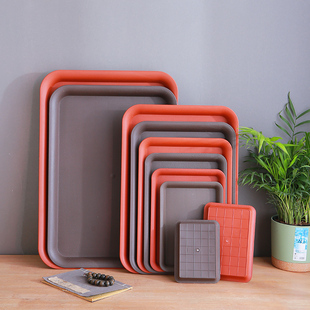 花盆底座托盘磨砂树脂加厚塑料长方形盆托接水盘防水垫pp材质包邮