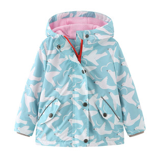 儿童冲锋衣外套加绒春装新款男童加厚防风衣秋款女童防水保暖童装