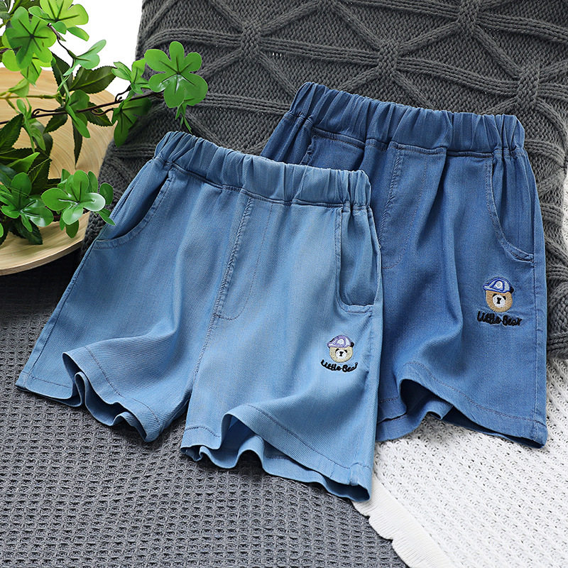 儿童牛仔短裤2025新款夏季小童宝宝天丝棉裤子男童女童热裤薄洋气
