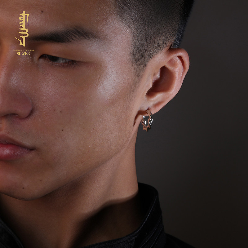 蒙客莫比乌斯嘻哈单只潮人耳钉