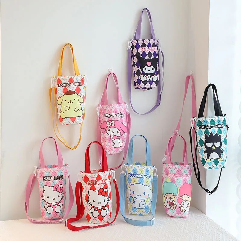 Kawaii Sanrio Hello Kitty Water Bottle Bag Cute Anime Figure-封面