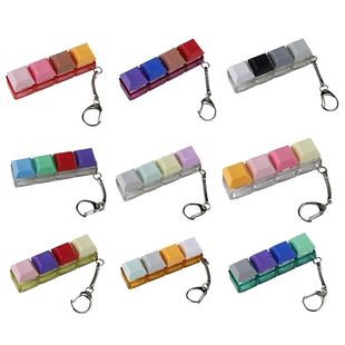 4-Keys Mechanical Keyboard Key Toy Keychain Party Stress Rel