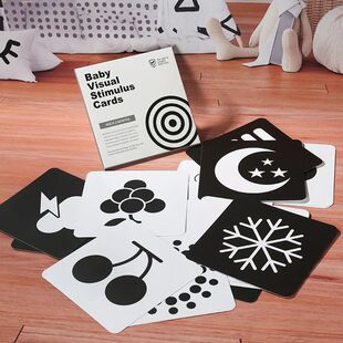 Black and white cards for early childhood education visual s