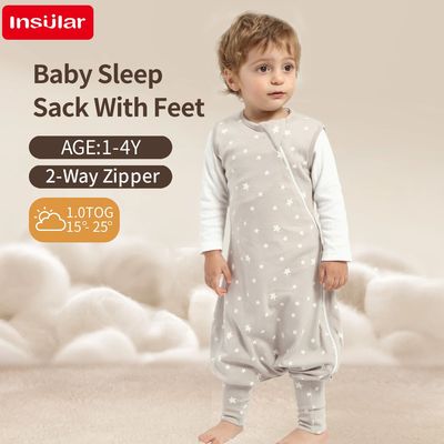 Baby Soft Sleep Sack With Feet Infant Sleeveless Sleeping Ba