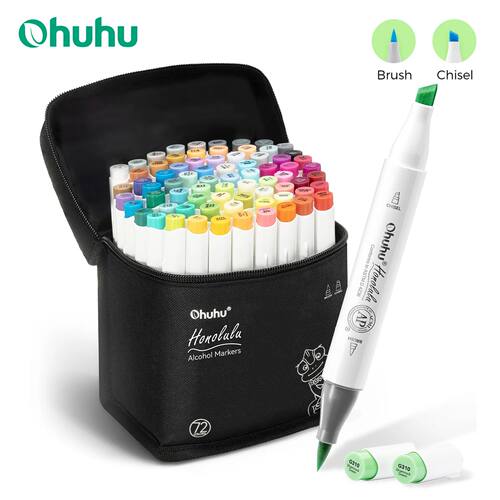 Ohuhu Honolulu Marker Pen Set Color Markers Alcohol Art Mark