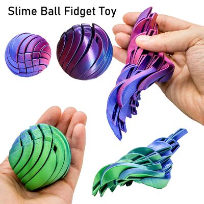 Slime Ball Fidget Toy 3D Printed Twistsphere Fidget Toy Grad