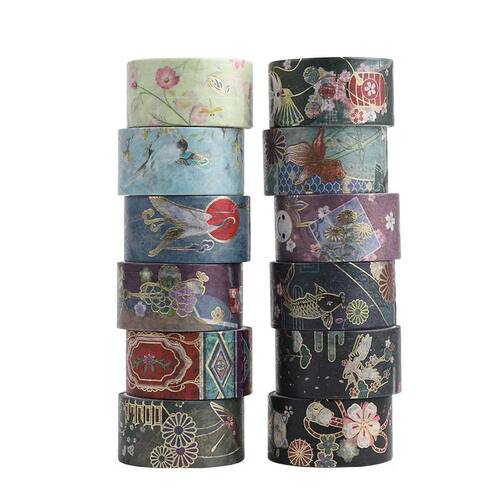 12Pcs/Set Style Washi Tapes Masking Tape Washi Stickers Scra