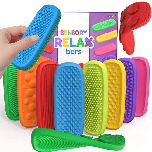 Silicone Sensory Strip Fidget Toys Kids Autism Decompression