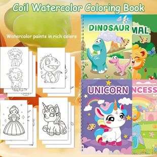 Watercolor Coloring Kid Pain Built Book English Drawing