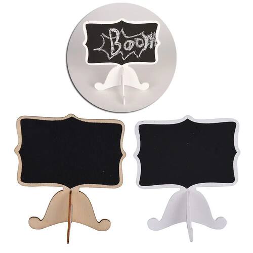 10 pcs Mini wooden writing small blackboard desktop message