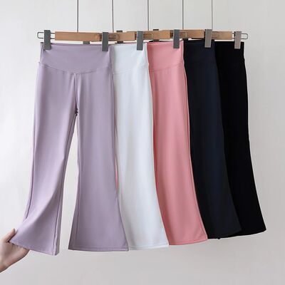 Girls Flared Pants High Waist 2024 Yoga Leggings Teenagers S