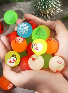 12/30 PCS Luminous Bouncy Ball Luminous Christmas Bouncy Bal
