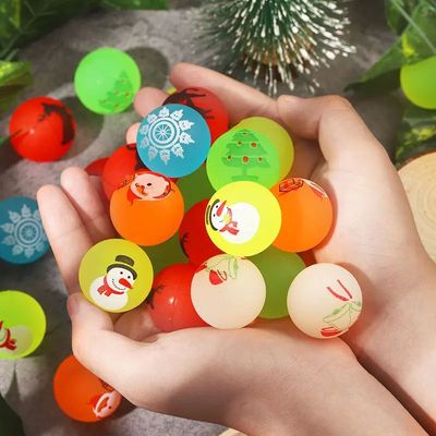 12/30 PCS Luminous Bouncy Ball Luminous Christmas Bouncy Bal