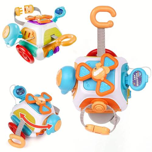 Baby Busy Cube Montessori Toys Sensory Activities Busy Board