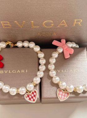MPK  Series Cat Collar Pearl Vintage Love Crystal Pendant Di
