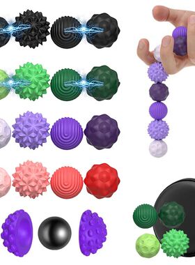 Kid Silicone Magnetic Sensory Balls Fidget Toy Worry Balls A