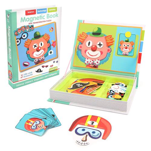 Montessori Magnetic Busy Book 3D Cartoon Puzzles Jigsaw Funn