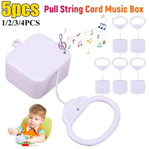 Pull String Cord Music Box White Baby Infant Kids Bed Bell R