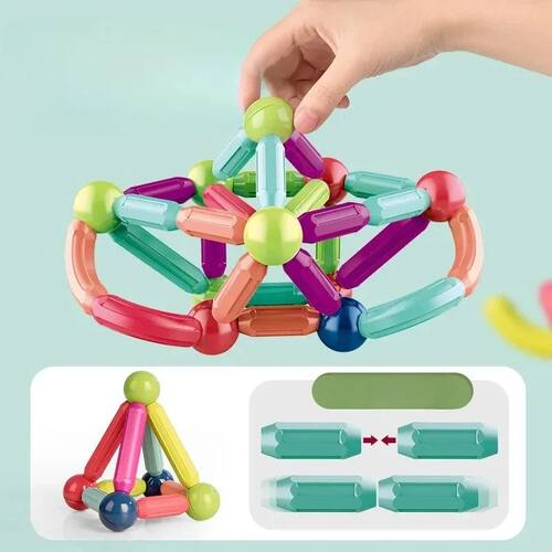 Assembled Magnetic Building Blocks Cube Set Early Education