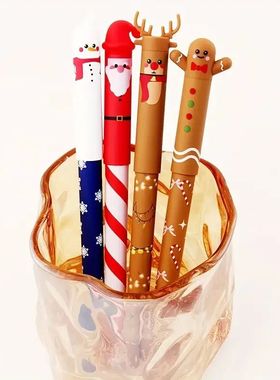 4 Types of Christmas-Themed Erasable Gel Pens Featuring Desi