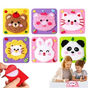 Embroidery Doll woven Cartoon Fabric Non Animal Fun DIY Kits