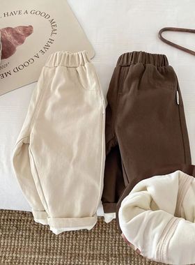 Fleece Padded Warm Winter Kids Baby Boys and Girls Pants Tod
