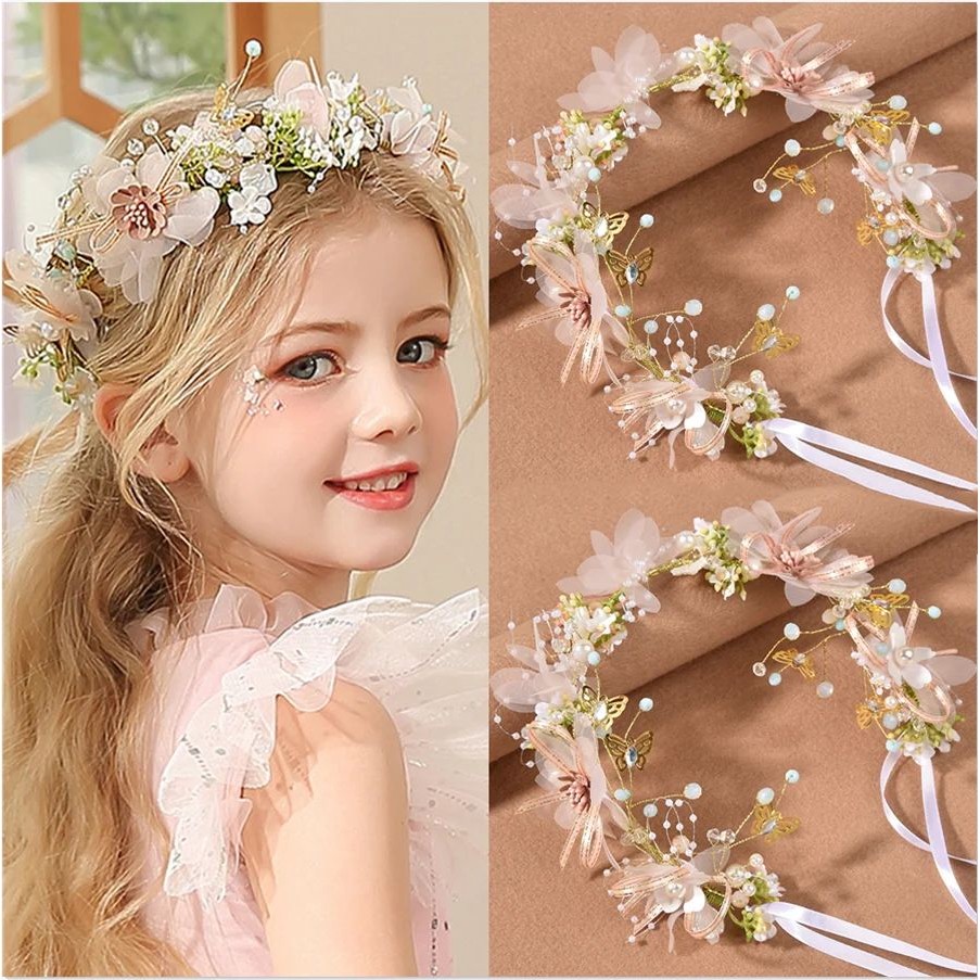 Fashion Imitated Pearl Crowns Girls Bridal Wedding Headband